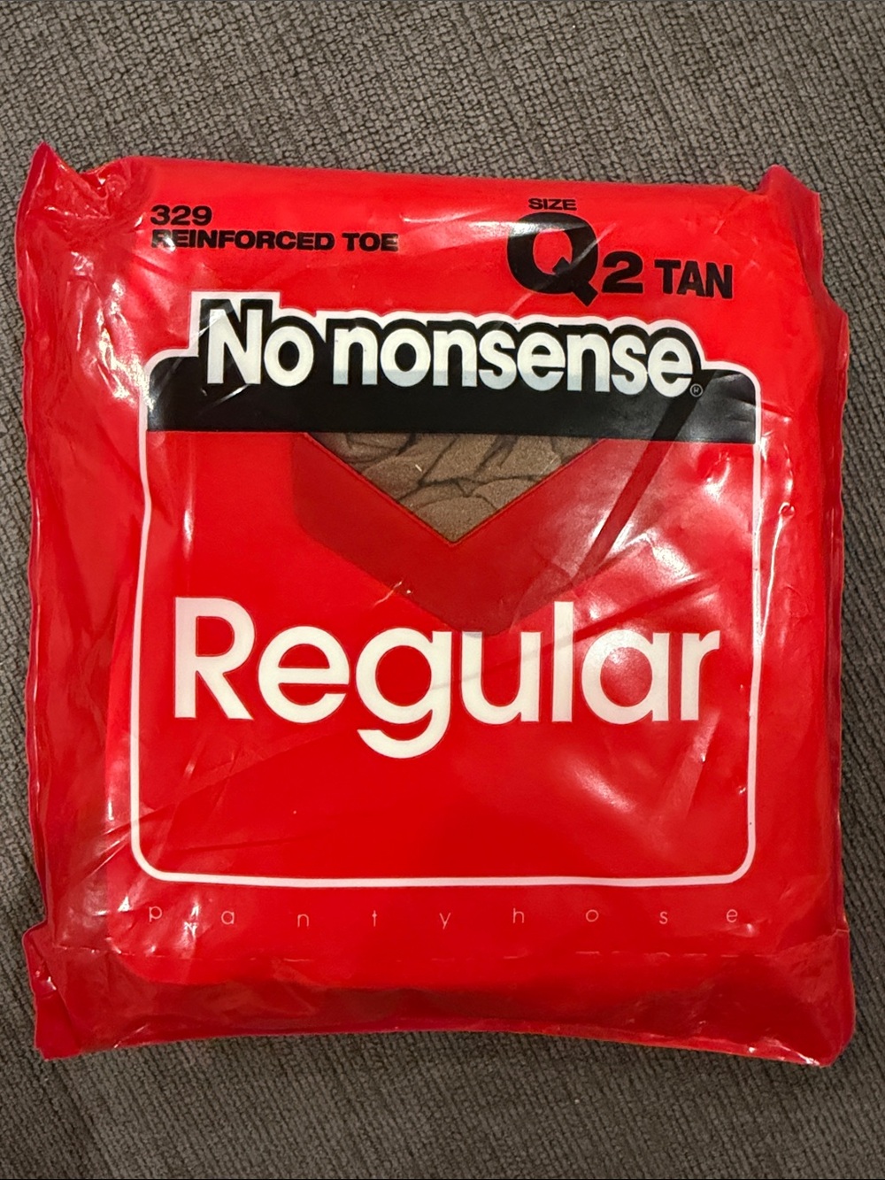 No Nonsense Regular Pantyhose - Tan - Size Q2 - NWT!! nylon reinforced stockings